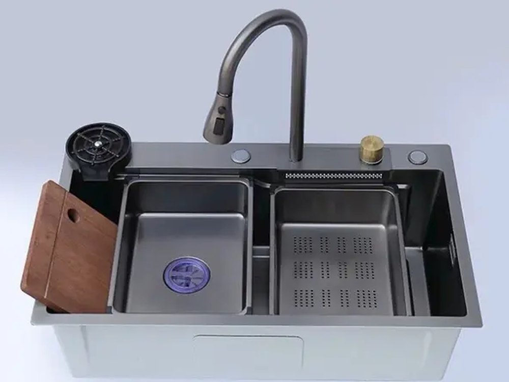 Chậu rửa đa năng nano đen SK-K75