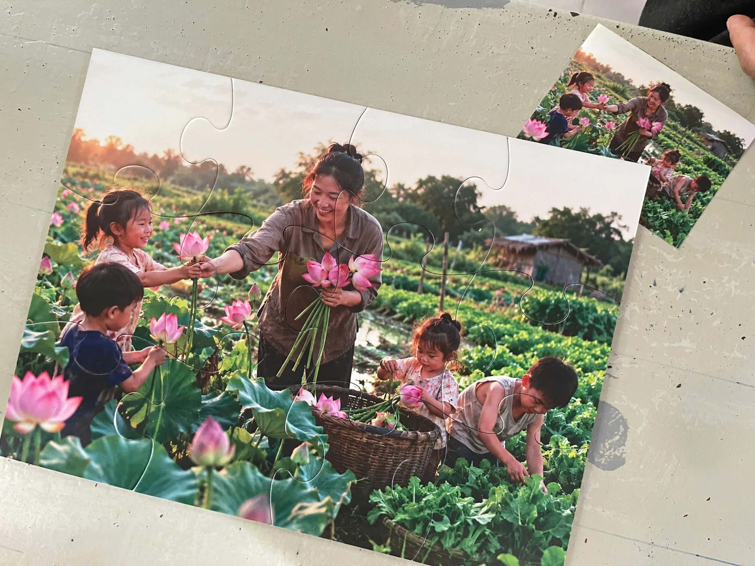      In tranh ghép theo yêu cầu mảnh 10x10cm